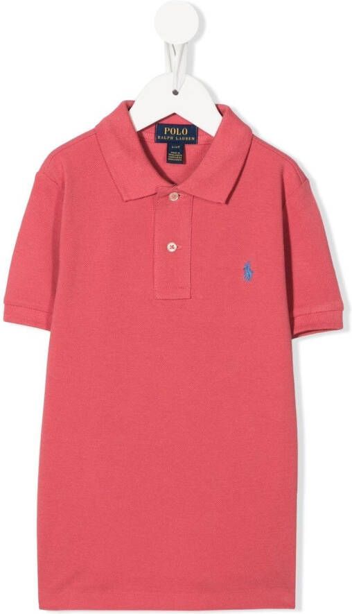 Ralph Lauren Kids Poloshirt met geborduurd logo Roze