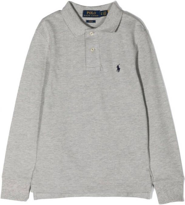 POLO RALPH LAUREN KIDS Poloshirt met lange mouwen Grijs
