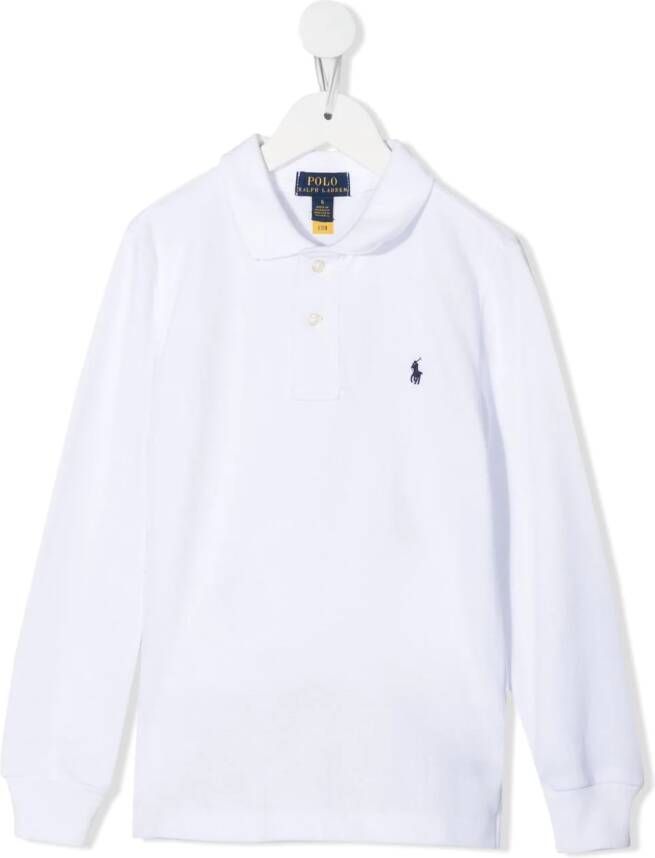 Ralph Lauren Kids Poloshirt met lange mouwen Wit