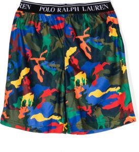 Ralph Lauren Kids Pyjamashorts met print Rood