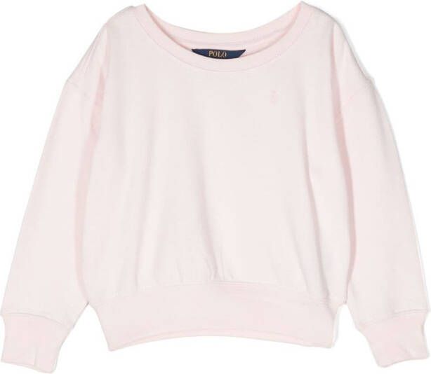 Ralph Lauren Kids Sweater met logoprint Roze