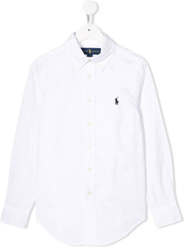 POLO RALPH LAUREN KIDS Shirt met borduursel Wit
