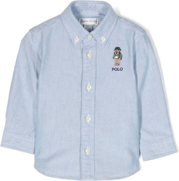 Ralph Lauren Kids Shirt met borduurwerk Blauw