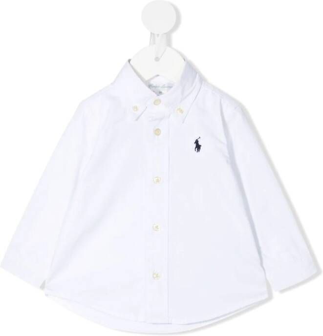 Ralph Lauren Kids Shirt met geborduurd logo Wit