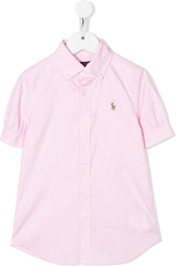 Ralph Lauren Kids Shirt met logo Roze