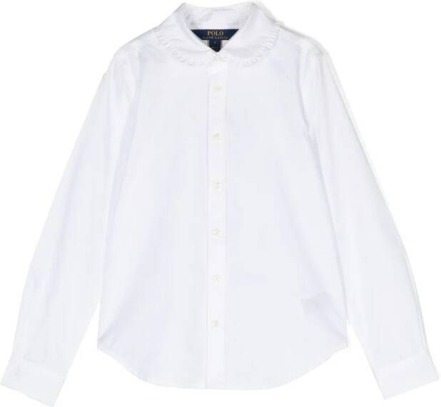 Ralph Lauren Kids Shirt met ruchekraag Wit