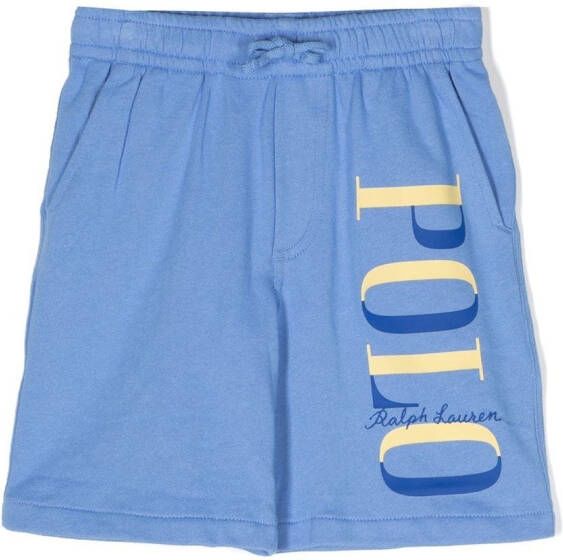 Ralph Lauren Kids Shorts met logoprint Blauw