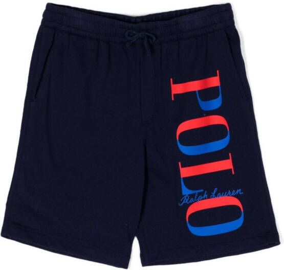 POLO RALPH LAUREN KIDS Shorts met logoprint Blauw