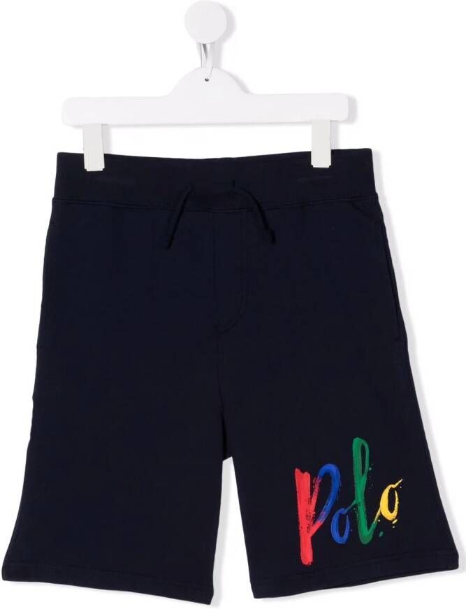 POLO RALPH LAUREN KIDS Shorts met logoprint Blauw