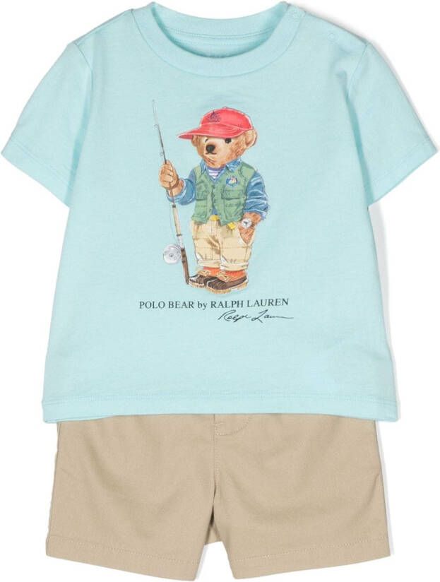 Ralph Lauren Kids Shorts met print Blauw