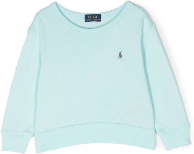 Ralph Lauren Kids Sweater met geborduurd logo Blauw