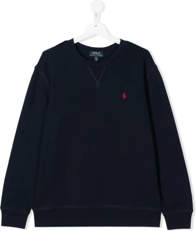 Ralph Lauren Kids Sweater met geborduurd logo Blauw