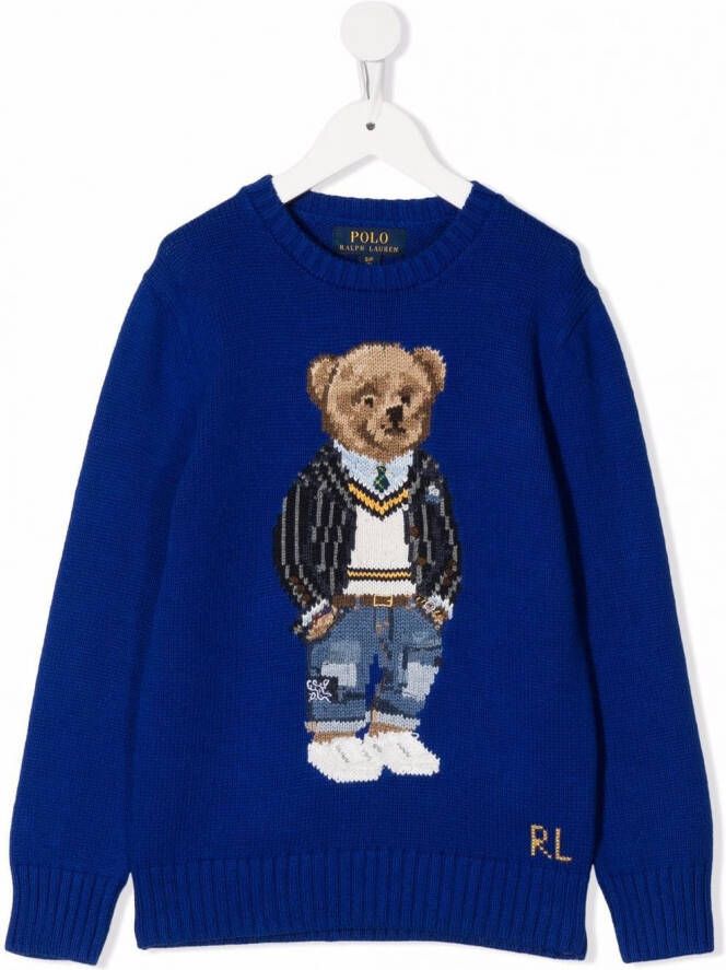Ralph Lauren Kids Sweater met ronde hals Blauw