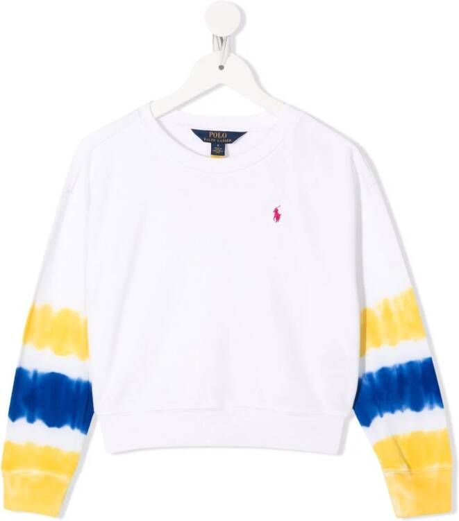 Ralph Lauren Kids Sweater met tie-dye print Wit