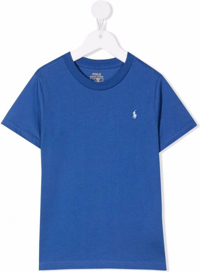 POLO RALPH LAUREN KIDS T-shirt met geborduurd logo Blauw