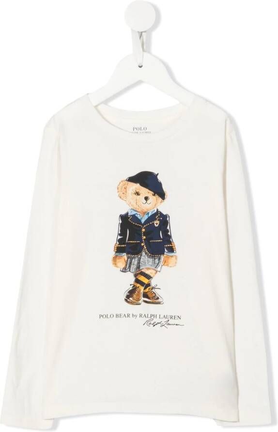 Ralph Lauren Kids T-shirt met lange mouwen Wit