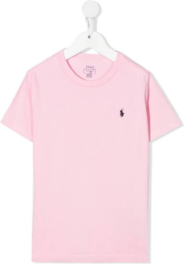 Ralph Lauren Kids T-shirt met logo Roze