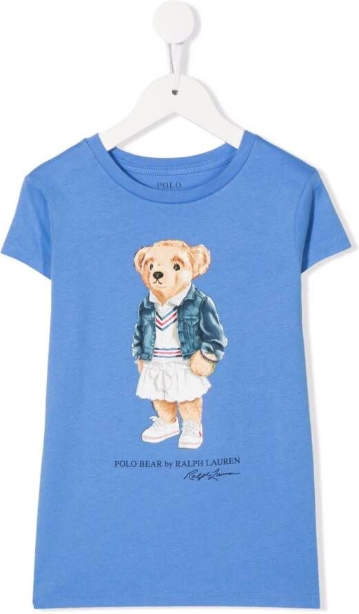 POLO RALPH LAUREN KIDS T-shirt met logoprint Blauw