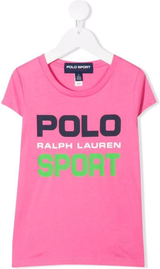 Ralph Lauren Kids T-shirt met logoprint Roze