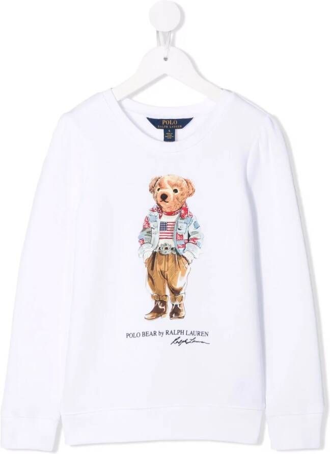 POLO RALPH LAUREN KIDS T-shirt met print Wit
