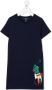 Ralph Lauren Kids T-shirtjurk met logoprint Blauw - Thumbnail 1