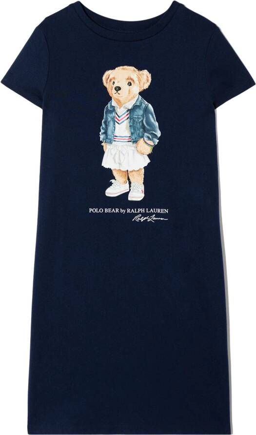 Ralph Lauren Kids T-shirtjurk met print Blauw