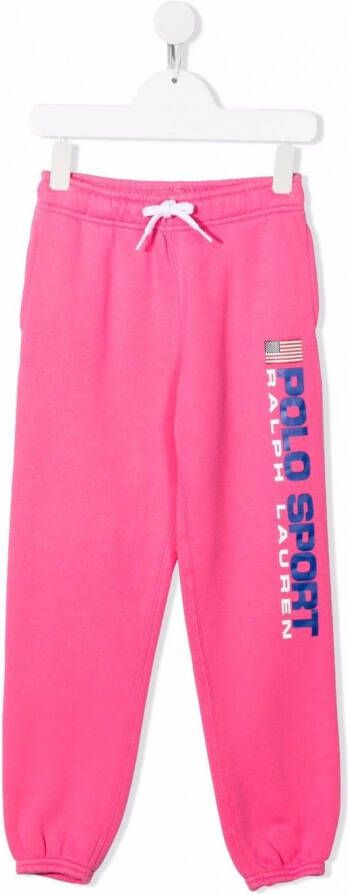 POLO RALPH LAUREN KIDS Trainingsbroek met logoprint Roze