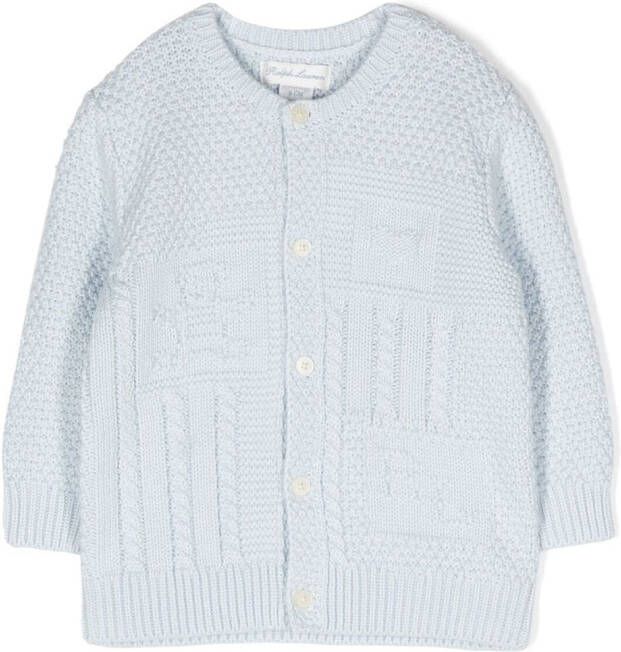 Ralph Lauren Kids Vest met tonaal patroon Blauw