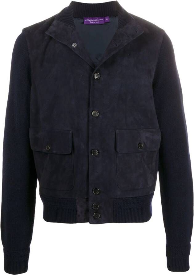 Ralph Lauren Purple Label Gebreid jack Blauw