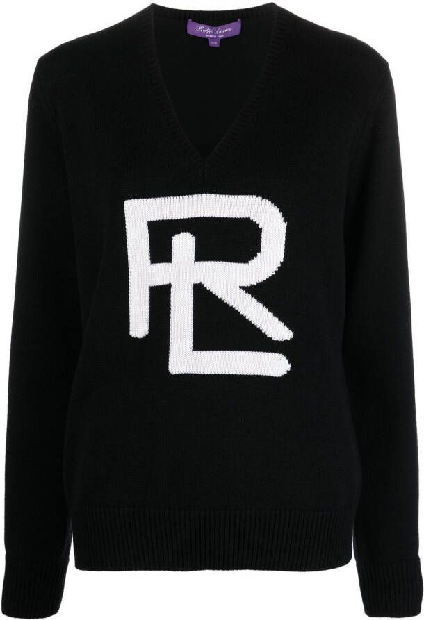 Ralph Lauren Collection Trui met V-hals Zwart
