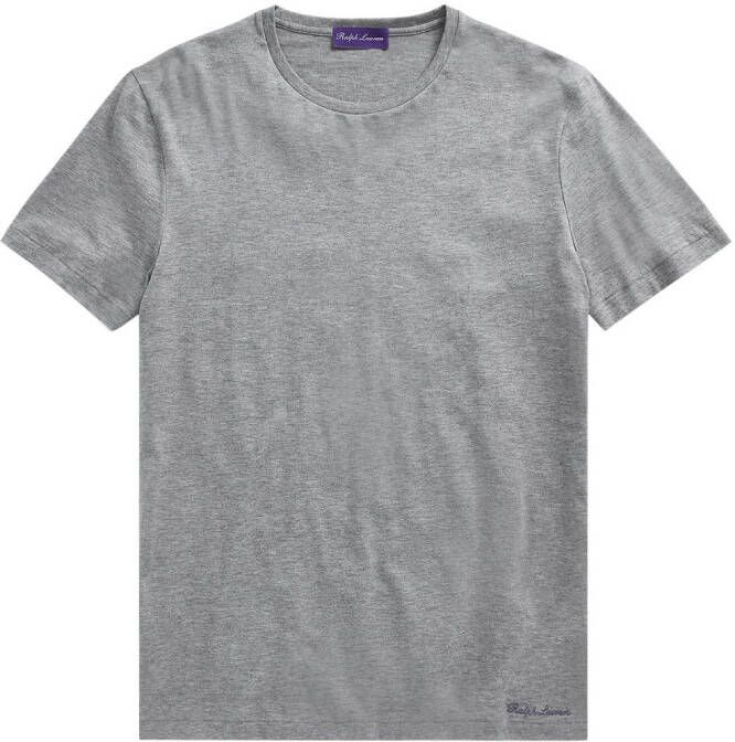 Ralph Lauren Purple Label T-shirt met geborduurd logo Grijs