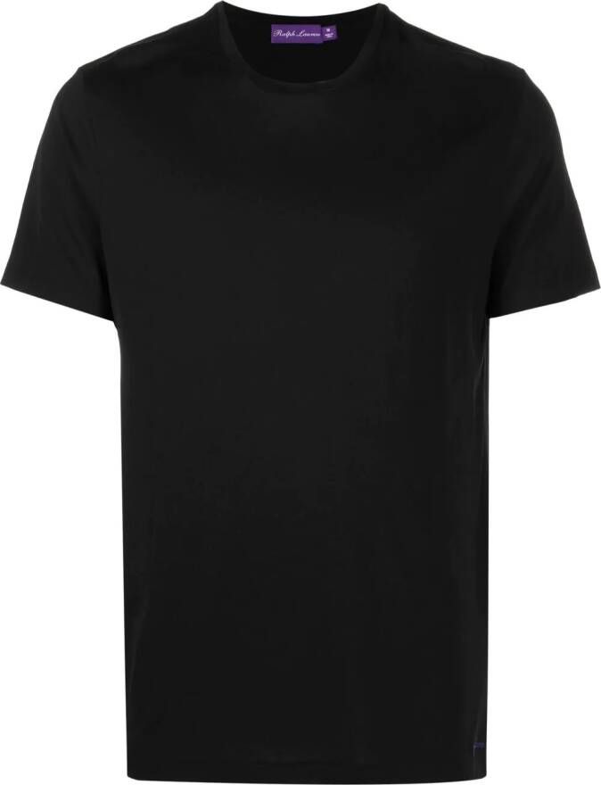 Ralph Lauren Purple Label T-shirt met geborduurd logo Zwart