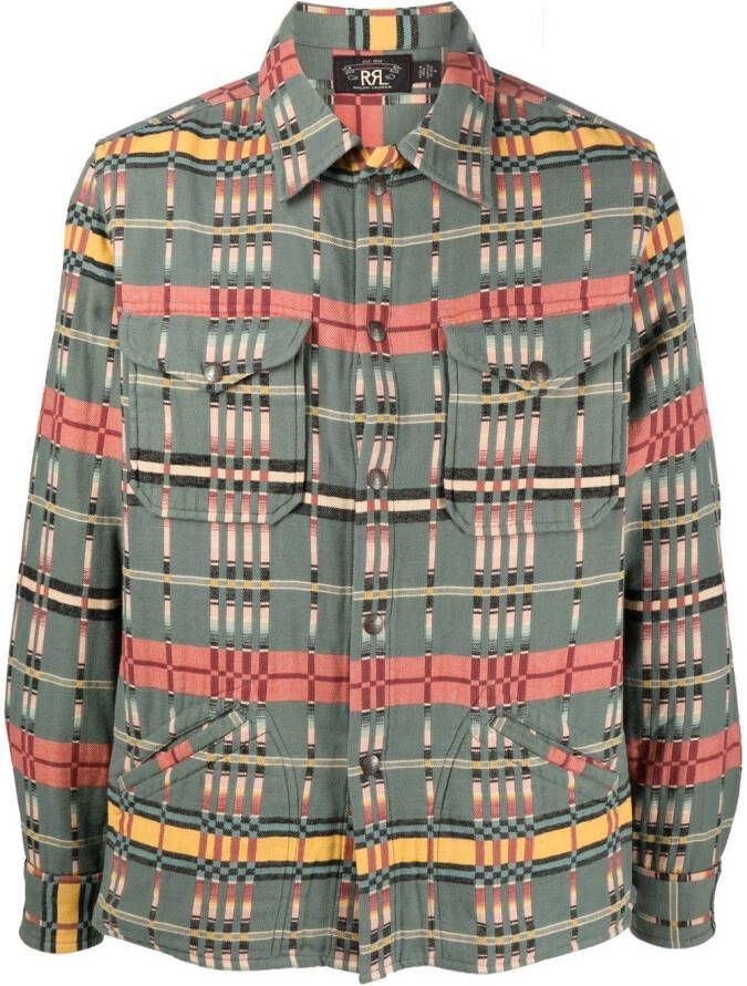 Ralph Lauren RRL Overhemd met geometrisch patroon Groen