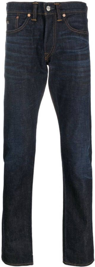Ralph Lauren RRL Jeans met geborduurd logo Blauw