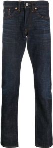 Ralph Lauren RRL logo-embroidered slim-cut jeans Blauw