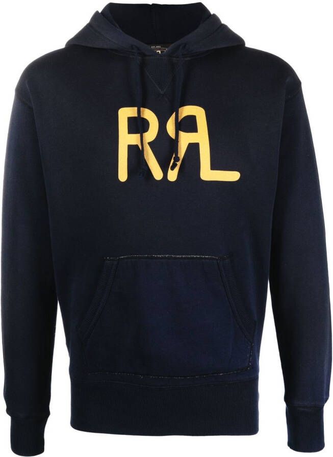 Ralph Lauren RRL Hoodie met logoprint Blauw