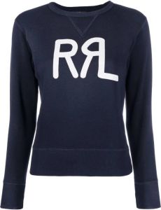 Ralph Lauren RRL Sweater met logoprint Blauw