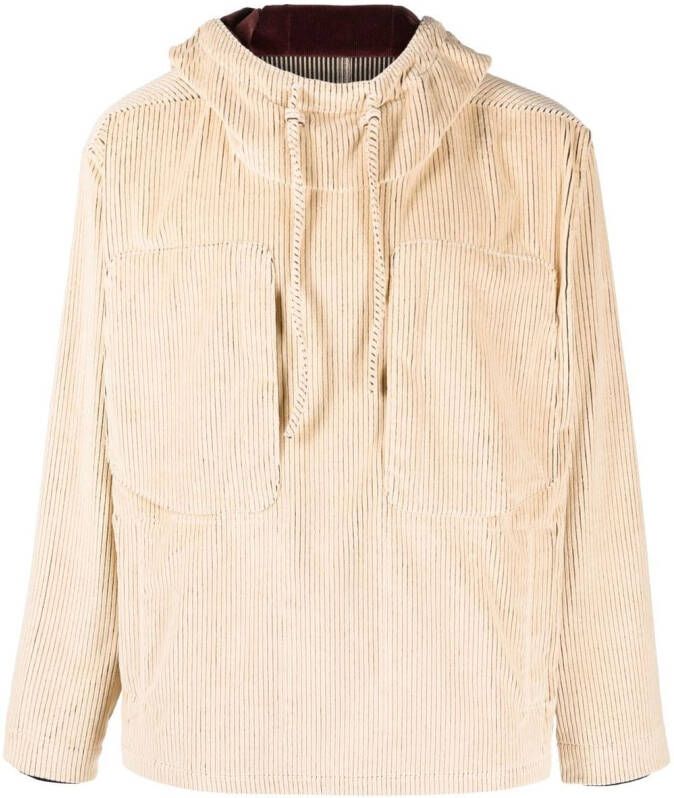 RANRA Ribfluwelen jack Beige