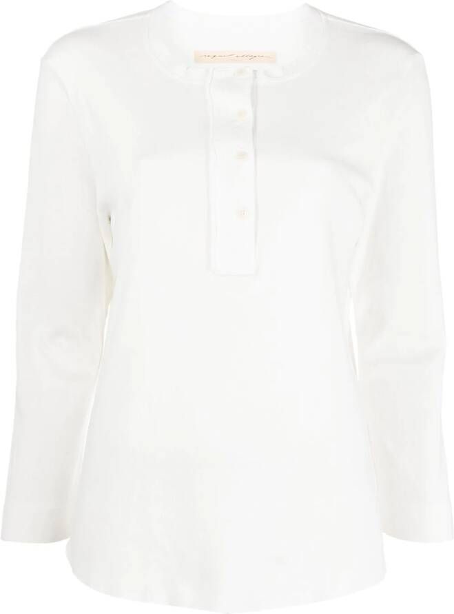 Raquel Allegra T-shirt met lange mouwen Wit
