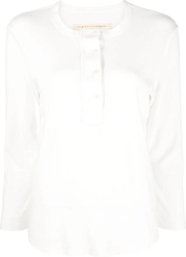 Raquel Allegra T-shirt met lange mouwen Wit