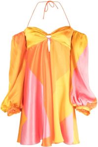Raquel Diniz Mini-jurk met print Oranje