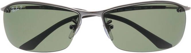 Ray-Ban BB3183S zonnebril met rechthoekig montuur Zilver