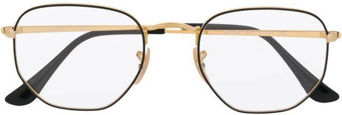 Ray-Ban Bril met zeshoekig montuur Goud