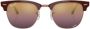 Ray-Ban Clubmaster zonnebril met half montuur Rood - Thumbnail 1