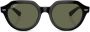 Ray-Ban Zonnebril met rond montuur Zwart - Thumbnail 1
