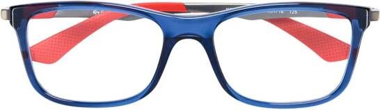 RAY-BAN JUNIOR bicolour rectangular glasses Blauw