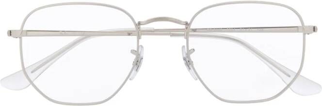 Ray-Ban Bril met hoekig montuur Metallic