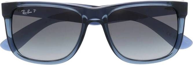 Ray-Ban Justin zonnebril met vierkant montuur Blauw