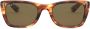 Ray-Ban Wayfarer zonnebril met schildpadschild design Bruin - Thumbnail 1