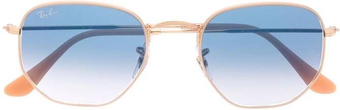 Ray-Ban Zonnebril met geometrisch montuur Goud